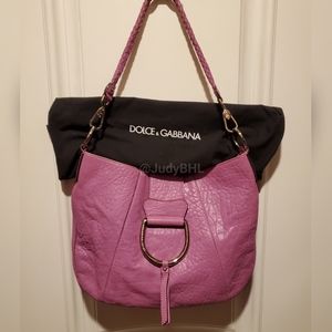 Dolce & Gabbana Lavendar Hobo Leather Bag